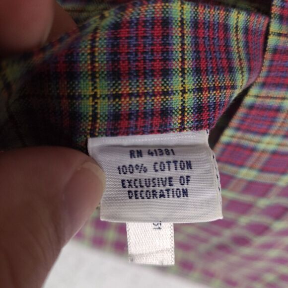 Ralph Lauren Shirt Mens Large Red Multicolor Plaid Button Down Long Sleeve - Picture 8 of 16
